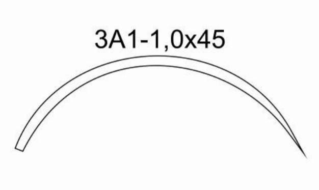 Игла хирургическая 3А1-1,0*45