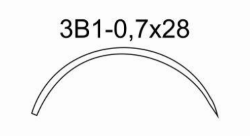 Игла хирургическая 3В1-0,7х28
