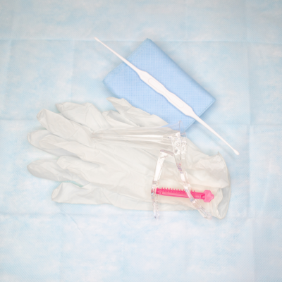 Набор гинекологический смотровой "Ева" (зеркало №1 белое, ложка Фолькмана)